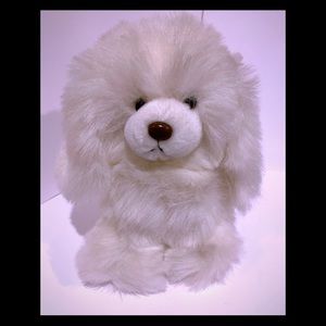 White Fluffy Plush Dog